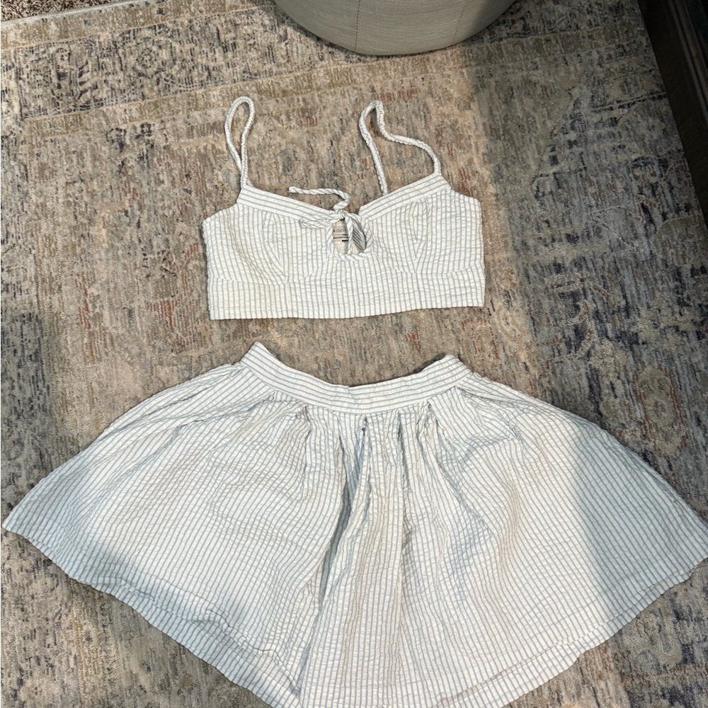 Urban Outfitters Blue and White Striped Set